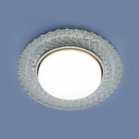 Встраиваемый точечный светильник с LED подсветкой 3027 GX53 CL прозрачный Elektrostandard Kolo a043158