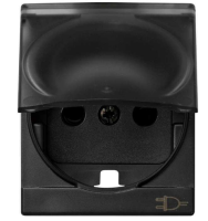 Simon 82 Centr. Графит Накладка со шторками и крышкой для 75432-, 75464-69