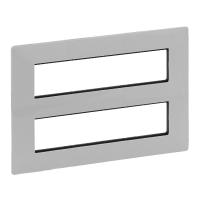 Legrand Valena LIFE Алюминий Рамка для модульных устройств Mosaic 2x4x2 модуля