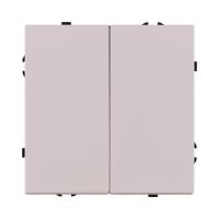 Выключатель кнопочный 2-клавишный 10А/250В, кашемир матовый Kollinger Eclipse EC-025CM