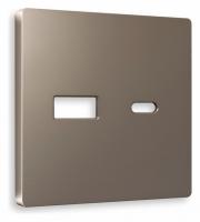Лицевая панель ALFA (Темная бронза матовый) для розетки 2USB тип A+C QUANT AP6410