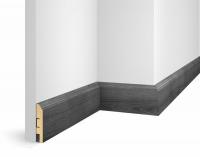 Плинтус WP07, экошпон, ясень Дымчатый, 80x16x2400 мм, МДФ