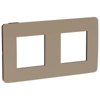 SE Unica Studio Песочная/Антрацит Рамка 2-ная