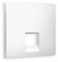 Лицевая панель ALFA (Белый матовый) для компьютерной/телефонной розетки RJ-45/RJ-11 QUANT AP1320
