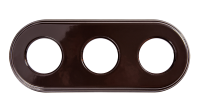 BIRONI Шедель Керамика Коричневый Рамка 3-ая (скрытый и накладной монтаж)