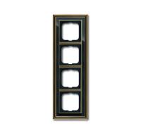 ABB BJE Династия Античная латунь/Черное стекло Рамка 4-ая