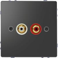 SE Merten D-Life Антрацит Аудиорозетка с модул. тюльпан