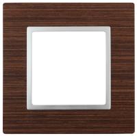 ЭРА 14-5301-10 Elegance Венге/алюм Дерево Рамка 1-ая