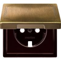 SE Merten SD Античная латунь Центральная плата с крышкой для механизма розетки