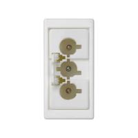 Simon Connect Розетка узкая GST18 "папа" 3-проводная белого цвета K45