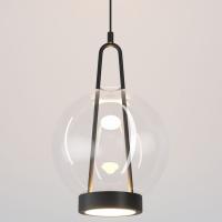 Подвесной светодиодный светильник со стеклянным плафоном 50267/1 LED черный Eurosvet Frasco