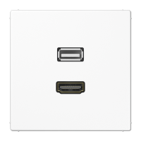 JUNG Мультимедиа разъём, белый