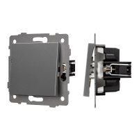 Arlight Механизм выключателя одноклавишный непроходной SWT-MK01-PL-GR-V (250V, 10A) (-)