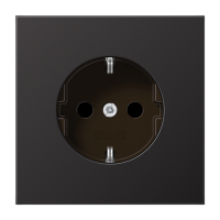 JUNG LS 990 Dark Розетка с/з с защитными шторками безвинт. зажим