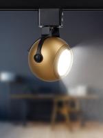 ЭРА Трековый светильник однофазный TR35-GU10 MG MR16 матовое золото под лампу