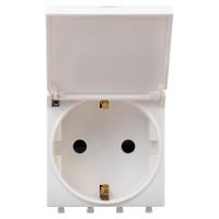 DKC Avanti Белый Розетка 2P+E со шторками IP41
