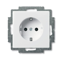 ABB BJB Basic 55 Бел Розетка с/з 16А 250В, с винтовыми клеммами