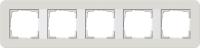 Gira E3 Светло-серый/Белый глянцевый Рамка 5-ая