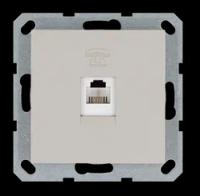 Jasmart Телефонная розетка RJ11 с накладкой, цвет Тауп