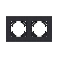 Рамка 2-постовая, черный матовый Kollinger Eleganz Plex EP2BM