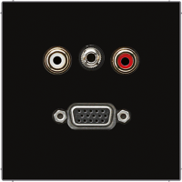 JUNG 2x Cinch Audio (RCA) / Stereo разъем (TRS 3.5 mm) / VGA, чёрный