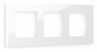 Рамка ALFA Qubi (Белый глянец) 3-ая AF250103
