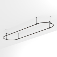 Arlight Основание ART-APRIORI-OVAL-ROD-400-4000x1000 (BK) (IP20 Металл, 3 года)