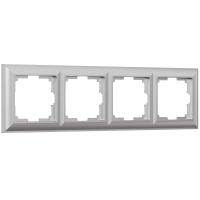 Рамка из поликарбоната на 4 поста Fiore серебряный W0042206