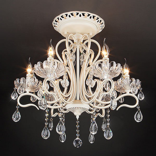 Люстра с хрусталем 12205/6 белый Eurosvet Etna