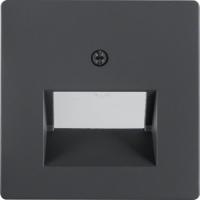Berker Q Антрацит с эффектом бархата Центральная панель для розетки UAE 2-ой