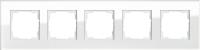 Gira ESP Белое стекло Рамка 5-ая