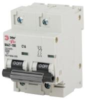 ЭРА NO-902-272 Pro Автоматический выключатель ВА47-100 2Р 16А 10 кА кривая С (6/60/1440)
