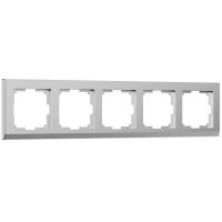 Рамка из поликарбоната на 5 постов Stark серебряный матовый W0051865