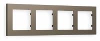 Рамка ALFA Techno (Темная бронза матовый) 4-ая AF220634