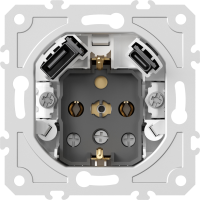 Donel Механизм розетки Schuko 16А 250 В~ с зарядным устройством USB A+C, 5V/3A, мощность 20W, на винтах, DB19900