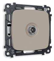 Комплект механизма TV розетки проходной OMEGA MO373030 Серо-бежевый матовый 5-1000 MHz 4dB QUANT