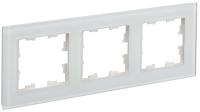 IEK BRITE DECOR Белый матовый стекло Рамка 3-м РУ-3-2-Бр