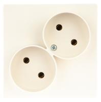 Simon 24 Слоновая кость Розетка двойная 2К без защитных шторок Simon 24 Слоновая кость Розетка двойная 2К без защитных шторок