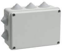 IEK Коробка КМ41242 распаячная для о/п 150х110х70 мм IP55 (RAL7035, 10 гермовводов)