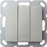 Gira System 55 Выключатель "Британский стандарт" 3-х клавишный ВКЛ/ОТКЛ.