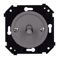 BIRONI Шедель Бриз Титан матовый Выключатель 1-кл (тумблерный, скрытый монтаж)