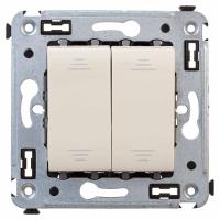 DKC Avanti Ванильная дымка Переключатель двухклавишный