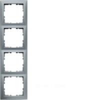 Berker S.1 Алюминий матовый Рамка 4-местная