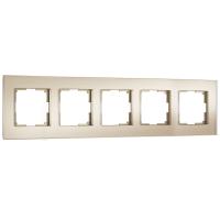 Рамка из стекла на 5 постов Senso шампань soft-touch W0053111