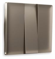 Лицевая панель ALFA (Темная бронза матовый) для 3-клавишных выключателей QUANT AP6350