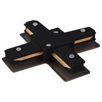 Коннектор X-образный для однофазного шинопровода черный TRC-1-1-X-BK Elektrostandard Track Rail BK Surface a039586