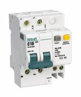 DEKraft ДИФ-101 Дифференциальный автоматический выключатель 2P 10A 30мА AC C + OV со встроенной защитой от сверхтоков