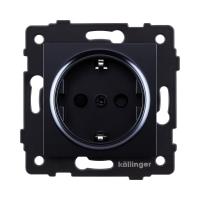 Розетка штепсельная SCHUKO 16A/250 В, черный Kollinger REA-002BK для Aspekt, Eleganz, Reflex