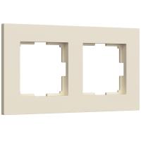 Рамка из поликарбоната на 2 поста Slab айвори софт W0022962