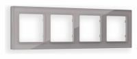 Рамка ALFA Platos (Сталь Стекло органическое) 4-ая AF330504